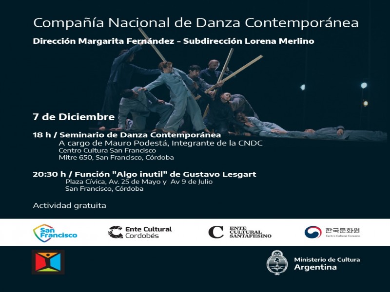 Oferta Cultural Gratuita: Teatro, Taller De Máscaras, Numismática y Seminario Y Show De Danza Contemporánea