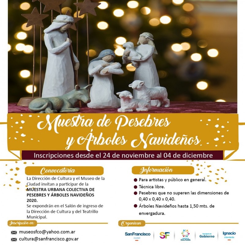 Convocatoria a la Muestra urbana colectiva de pesebres y árboles navideños 2020
