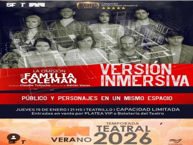 Temporada Teatral 2026_La Omisión de la Familia Coleman_Versión Inmersiva