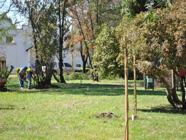 El intendente García Aresca participó de la reforestación de Plaza El Prado 