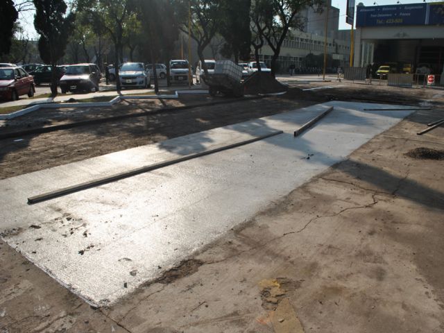 Se reparan las playas de estacionamiento del centro