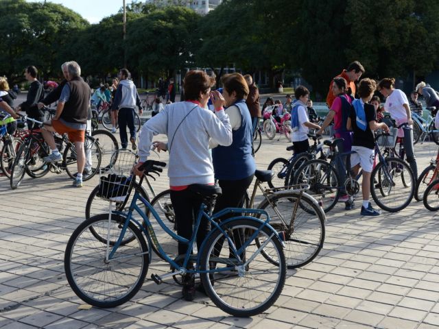 Concurrida bicicleteada por la ciudad