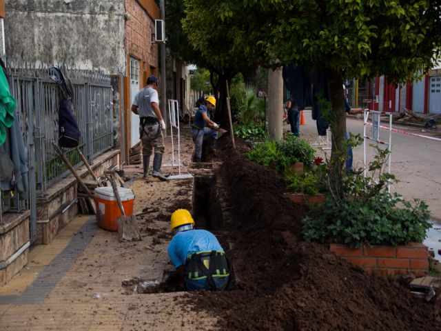 Avanza la extensión de red de gas natural en Bº Hospital