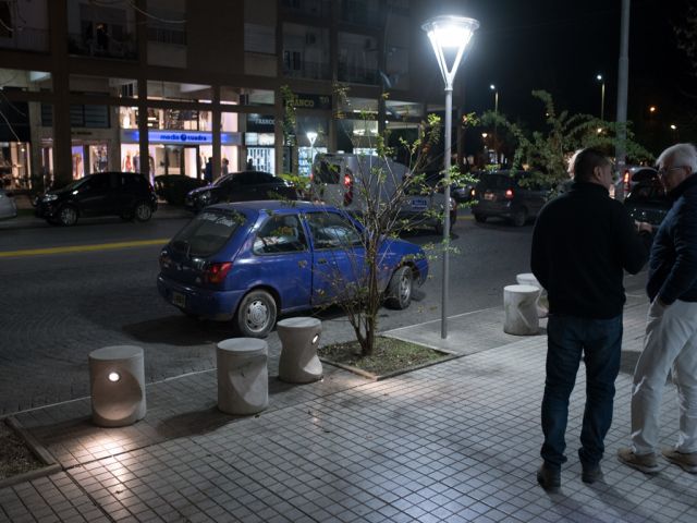 El intendente García Aresca inauguró las nuevas luces LED del centro