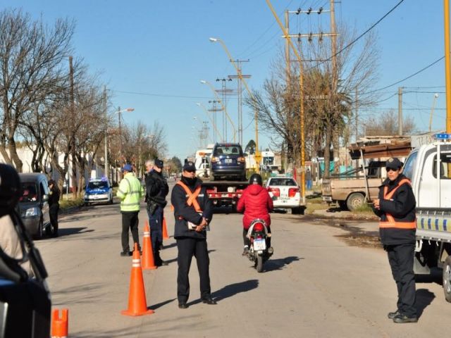 Se concretó operativo de control de tránsito interfuerzas