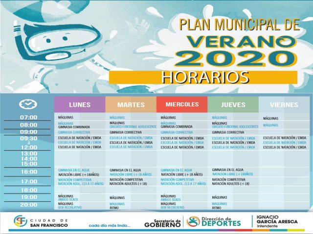 Anunciaron el Plan Municipal de Verano 2019/2020