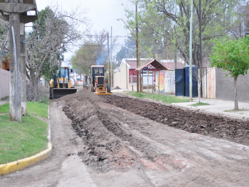 Comenzó la pavimentación en barrio 9 de Septiembre
