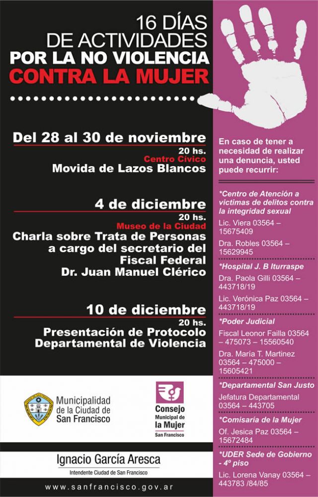Actividades Por la Violencia contra la Mujer