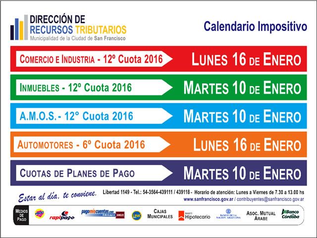 Calendario Impositivo 01/2017