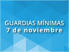 Guardias mínimas: 7 de noviembre