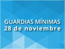 Guardias mínimas: lunes 28 de noviembre