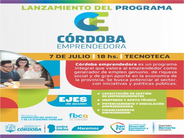 Lanzamiento del programa Córdoba Emprendedora 
