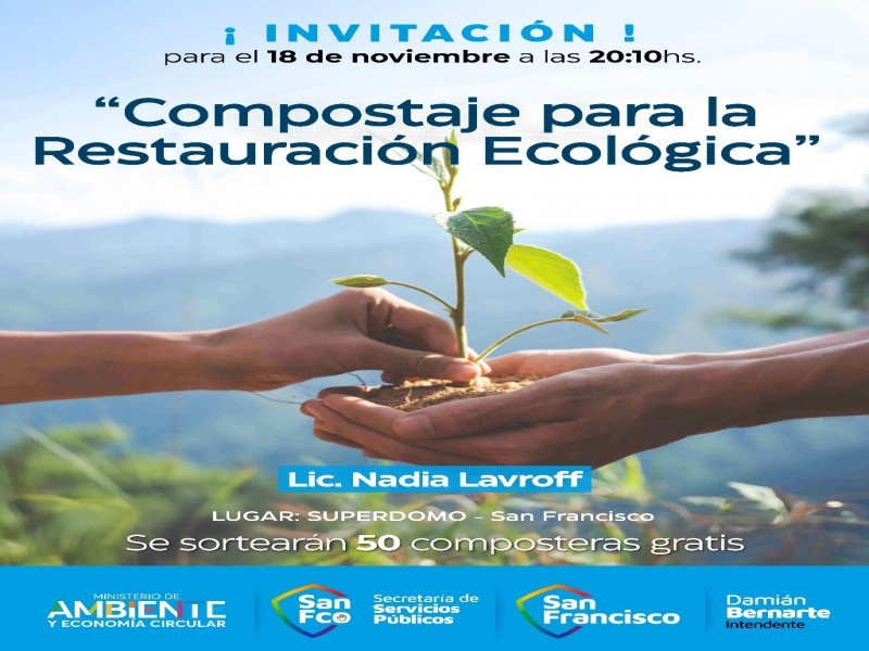 Este martes se llevará a cabo charla sobre “Compostaje para la Restauración Ecológica”