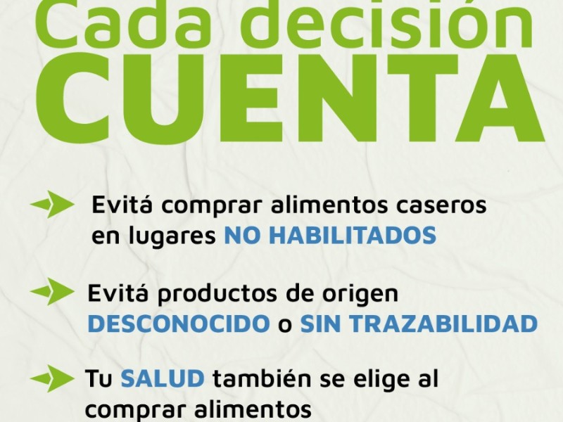 Salud advierte sobre los riesgos de comprar alimentos caseros a través de redes sociales