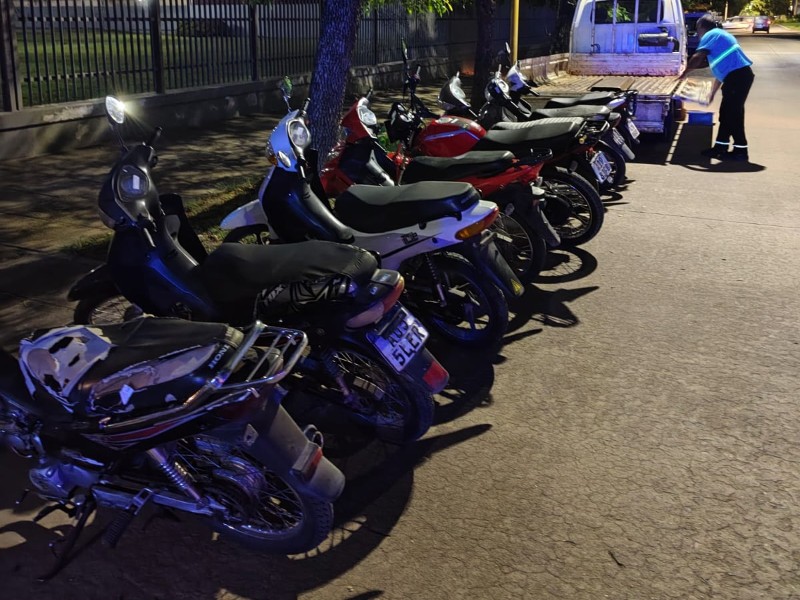 En un nuevo control vehicular se retuvieron nueve motocicletas por distintas infracciones